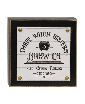 Three Witch Sisters Layered Box Sign, 37932