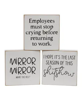 Mirror Mirror What the Hell Square Block, 3 Asstd.