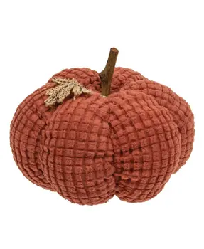 Burnt Orange Waffle Weave Pumpkin, Small
