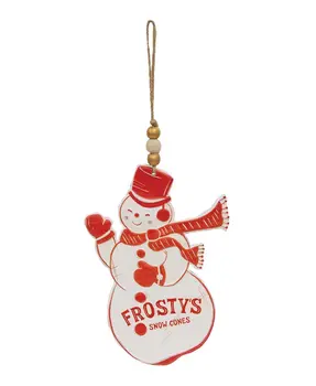 Frosty's Snow Cones Metal Snowman Hanger 60480