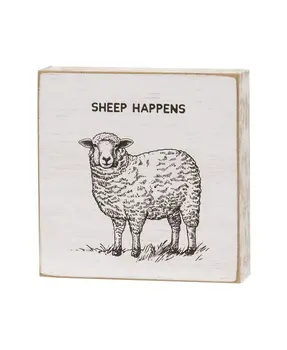 Sheep Happens Square Block, 3 Asstd.
