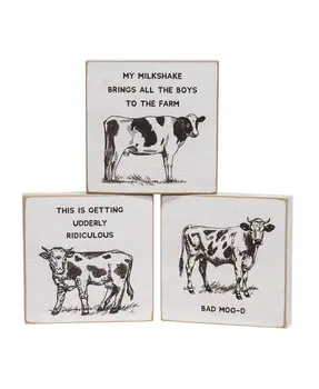 Udderly Ridiculous Square Block, 3 Asstd.