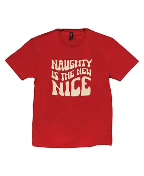 Naughty Is the New Nice T-Shirt, XXL - Cherry Red