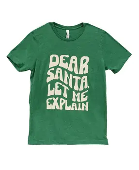 Dear Santa Let Me Explain T-Shirt, XXL - Heather Grass Green
