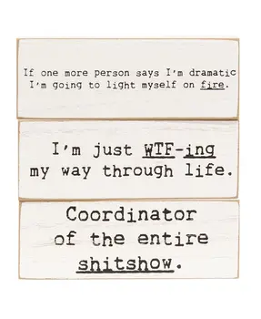 My Way Through Life Thin Rectangle Block, 3 Asstd.