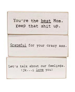 Grateful For Your Crazy Thin Rectangle Block, 3 Asstd.