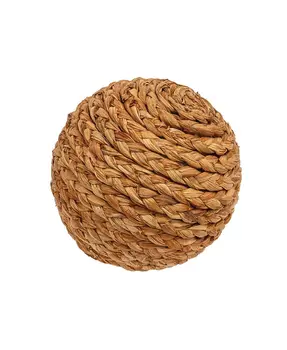 Warm Brown Woven Seagrass Decorative Ball, 4"