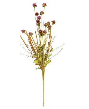 Fall Grass & Thistle Spray, 26", Burgundy