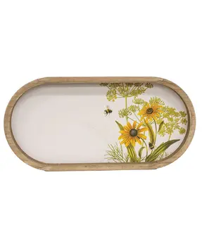 Bumble Bee & Flower Oval Tray
