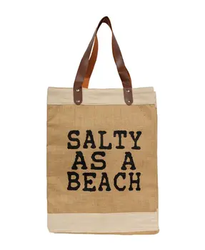 Salty As A Beach Jute Tote