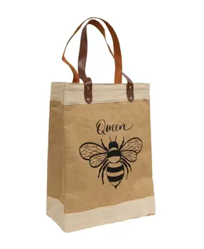 Queen Bee Jute Tote