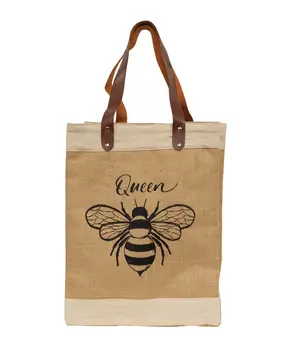 Queen Bee Jute Tote