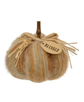 Stuffed Harvest Colors Blessed Sweater Pumpkin, 5"H
