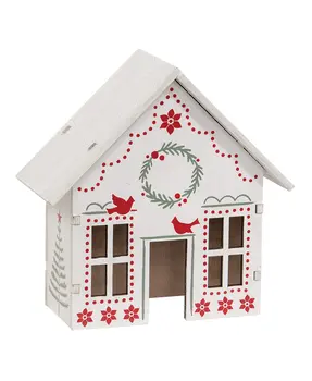 Wooden Yuletide Folklore Houses, 3/Set