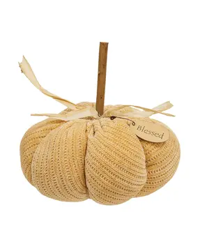 Light Orange Blessed Sweater Pumpkin, 7.5" Dia.