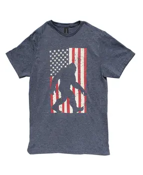Sasquatch Flag T-Shirt - Heather Navy