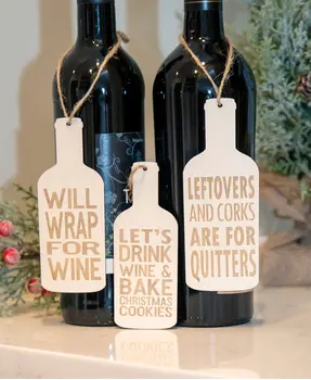 Wine & Cookies Ornaments, 3/Set 36529