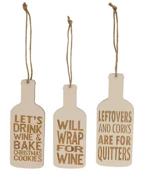 Wine & Cookies Ornaments, 3/Set 36529