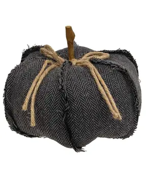 Dark Gray Chevron Pumpkin, Large
