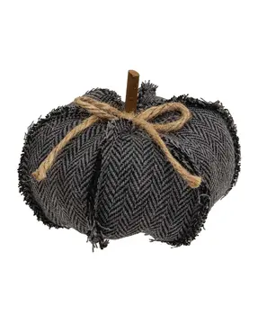 Dark Gray Chevron Pumpkin, Small