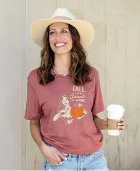 Fall Is My Favorite T-Shirt, Heather Mauve, L203