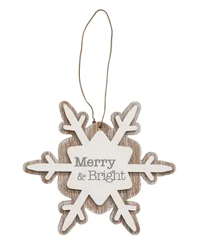 Merry & Bright Layered Snowflake Ornaments, 3/Set