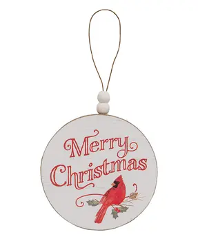 Winter Word Snowman Round Beaded Ornament, 3 Asstd.