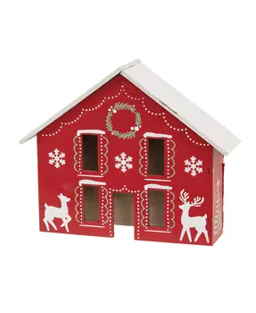 Wooden Yuletide Folklore Houses, 3/Set