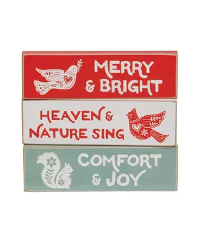 Merry & Bright Yuletide Thin Mini Block, 3 Asstd.