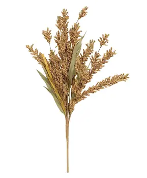 Fall Grass & Heather Bush, 24", Mustard