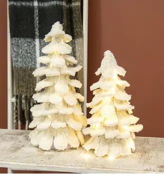 White Sherpa Christmas Tree, 17.5"H, SR14293