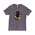 Floral Black Cat T-Shirt, Heather Purple, L201