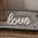 Love Distressed White Resin Figurine