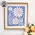 Blue Flower on Natural Background Frayed Edge Print 18in. X 16in., 19931