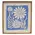 Blue Flower on Natural Background Frayed Edge Print 18in. X 16in., 19931