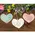 Wildflower Friendship Wooden Heart Ornament - 3 Asstd., 39045