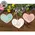 Wildflower Friendship Wooden Heart Ornament - 3 Asstd., 39045
