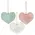 Wildflower Friendship Wooden Heart Ornament - 3 Asstd., 39045