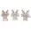Spring Floral Crown Wooden Bunny Sitter - 3 Asstd., 39083