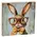 Bunny In Red Specs Block - 5 In Sq., 51750
