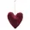 Plush Velvet Heart Ornaments, 3/Set, CW5018