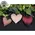 Plush Velvet Heart Ornaments, 3/Set, CW5018