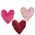 Stuffed Chenille Valentine Heart Ornament - 3 Asstd., CW5068