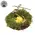 Mossy Twig Bird Nest w/Speckled Yellow Eggs - 3-1/2 In, QE152650