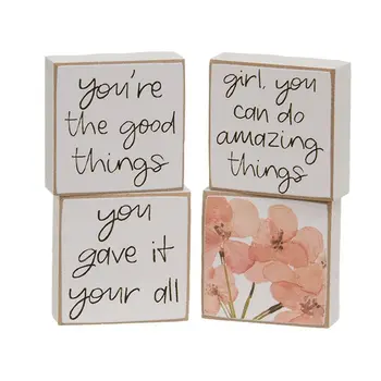 You're The Good Things Mini Square Blocks, 4/Set
