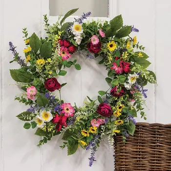 Breezy Summer Blooms Wreath - 24", SA112613