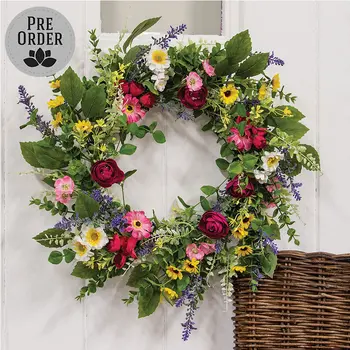 Breezy Summer Blooms Wreath - 24", SA112613