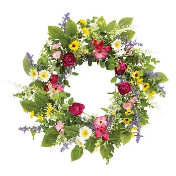Breezy Summer Blooms Wreath - 24", SA112613