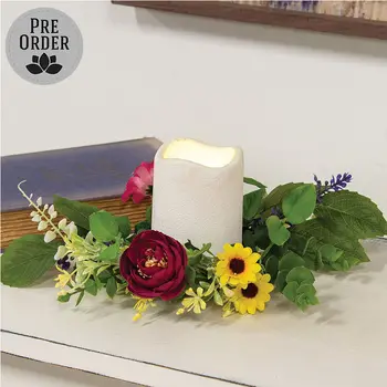 Breezy Summer Blooms Candle Ring - 3", SA112617