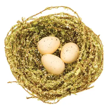 6/Set - Mini Speckled Eggs in Mossy Nests, SA112643